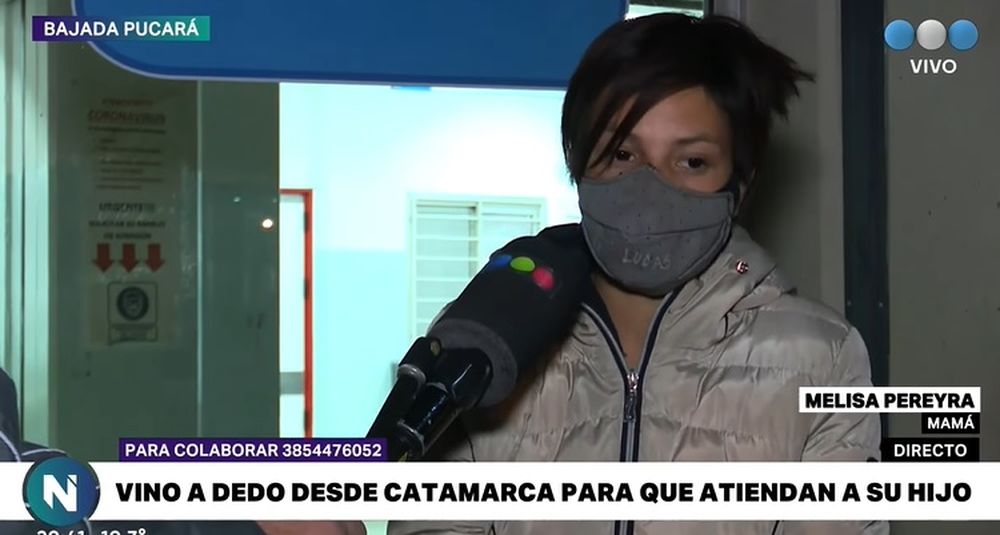 La joven madre de Recreo que viajó hasta Córdoba.&nbsp;