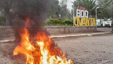 Protesta. De trabajadores del municipio de Bañado de Ovanta.&nbsp;