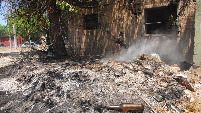 Susto por un incendio en Villa Parque Chacabuco