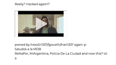 hackearon una cuenta oficial del gobierno nacional