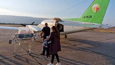 el avion sanitario de la provincia realizo el traslado de un bebe a buenos aires