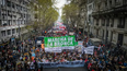 la izquierda encabezo la marcha de la bronca contra el gobierno y reclamo un paro