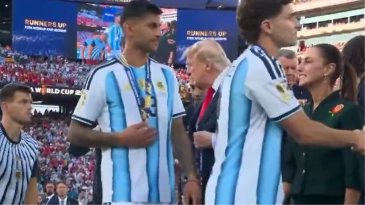 El gesto de Cuti Romero y Lisandro Martínez con Donald Trump que generó debate