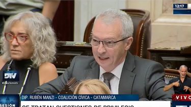 Ruben Manzi en la sesión de hoy