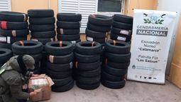 Gendarmería secuestró más de 100 neumáticos de contrabando