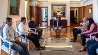 Reunión. Suárez y cornejo explicaron a los diputados el modelo del manejo de agua en Mendoza.&nbsp;