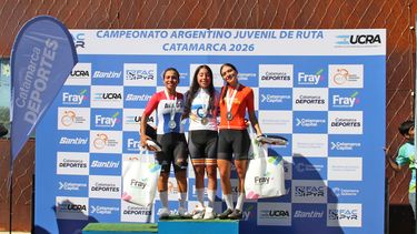 Podio. Maite Ovejero compartió podio en Damas Junior con Yasmina Alamada (1) y Julia Victoria Lambert (3).