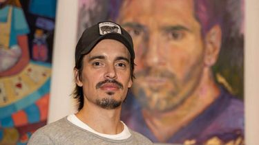 Juan Rivère, artista de&nbsp;Lio Lunático, inspirada en Lionel Messi