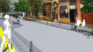 inician las obras de remodelacion en la calle nunez del prado en andalgala