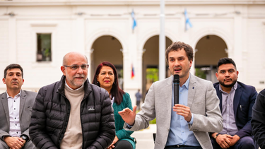 Candidatos. En su relanzamiento, Flavio Fama y Francisco Monti.&nbsp;