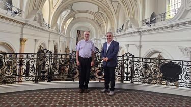 Diálogo. Entre el gobierno de la provincia y las autoridades de la orden franciscana.
