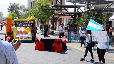 Protesta en el centro