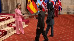 Messi fue recibido por la princesa Leonor antes de la gala en España
