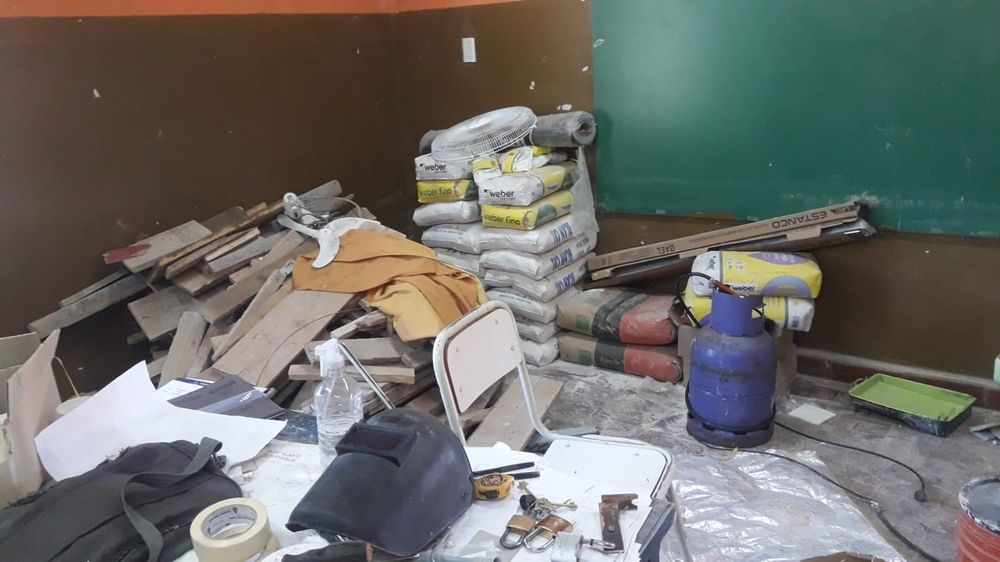 Malestar. Una de las escuelas recorridas fue la Nº 47 de Capayán, donde recién se iniciaron los trabajos.