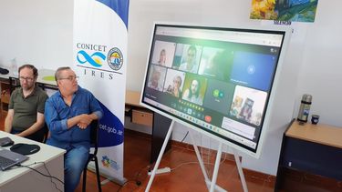 Anuncio. Durante la presentación del proyecto de saneamiento.
