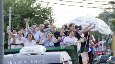 Recuerdos. Marchioli, Fama y Monti en el cierre de campaña en 2021.