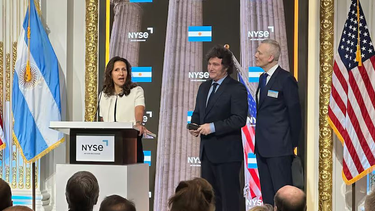 Javier Milei en septiembre del año pasado en Wall Street.