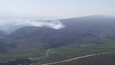 principio de incendio en el portezuelo