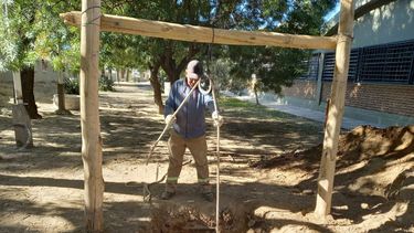 los trabajos en las fosas de la escuela de santa rosa duraran dos semanas