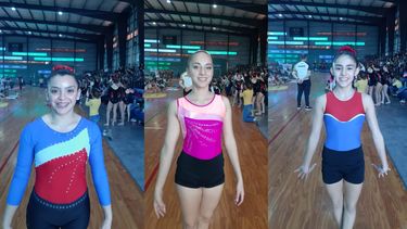 Martina Villagra, Lourdes Guaraz y Paula Ubaid se destacaron en el Regional de Gimnasia.&nbsp;
