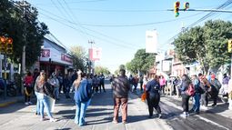Empleados del Centro de Admisión y Derivación realizan una protesta.&nbsp;