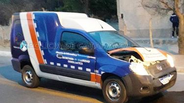 Camioneta oficial chocó en Santa María