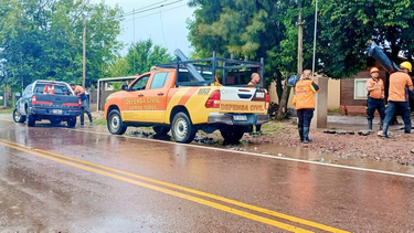 defensa civil recorre la zona afectada por la tormenta en los altos