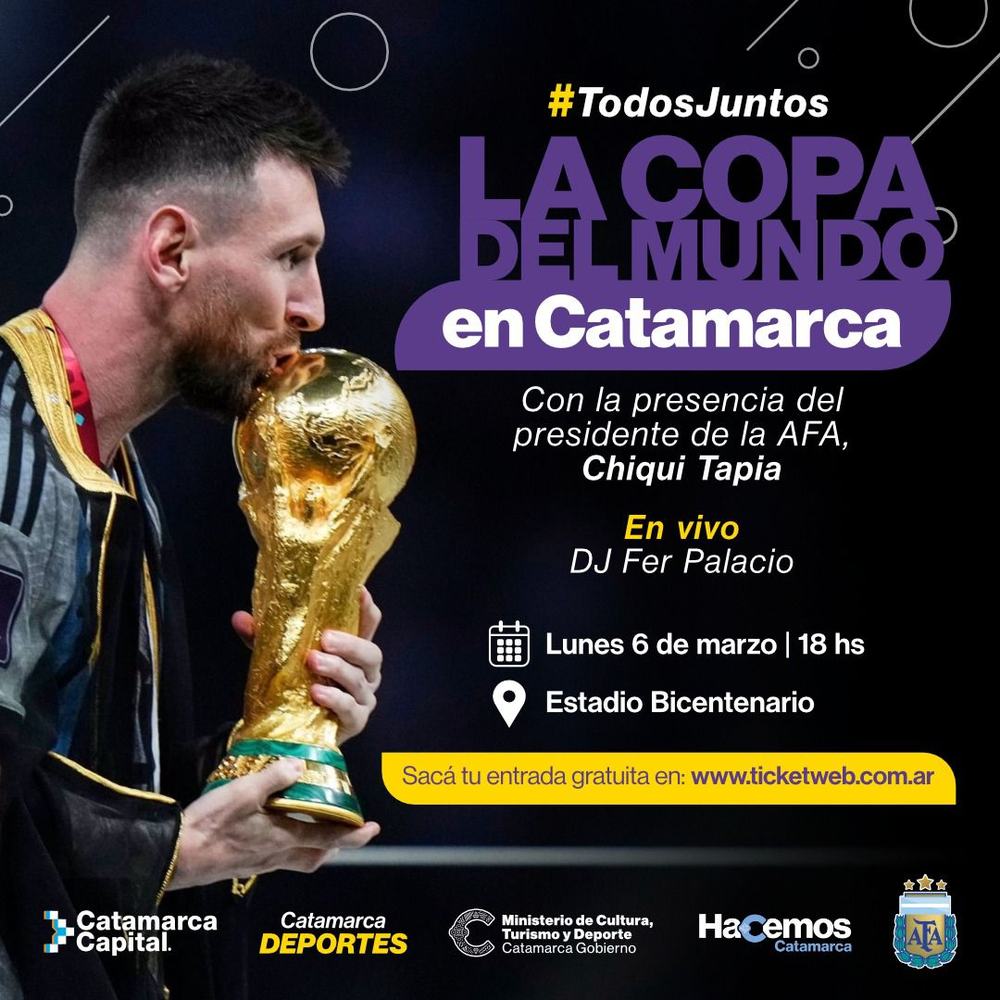 Las puertas para el ingreso al Estadio se abrirán a las 15.30 hs.