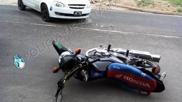 Un joven resultó herido en accidente de tránsito