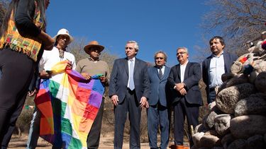 En Belén. Alberto Fernández participó de un encuentro en el que se rindió homenaje a la Pachamama.