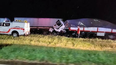 choque fatal en la autopista rosario-cordoba en medio de una fuerte tormenta