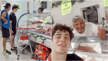 colapinto volvio al pais y desperto el furor en redes al comprar una leche chocolatada en un supermercado