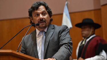 Facturas. El gobernador Gustavo Sáenz cuestionó a Cristina Kirchner por dividir al peronismo de Salta.