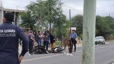 motociclista fallecio tras colisionar con un caballo