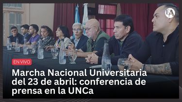 Marcha Nacional Universitaria del 23 de abril: conferencia de prensa en la UNCa