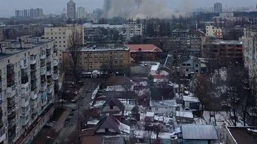 putin bombardeo una torre de comunicacion y dejo a kiev sin tv