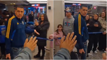 la reaccion de juan roman riquelme cuando le gritaron amargo en ezeiza