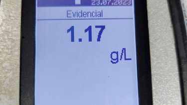 Chocó y dio positivo en alcoholemia