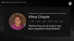Karina hoy ya no está y quedaron sus hijos buscándola