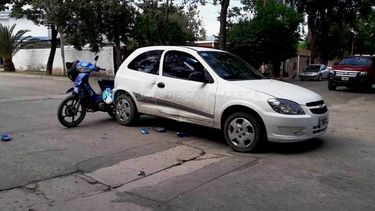 Motociclista lesionado en un accidente