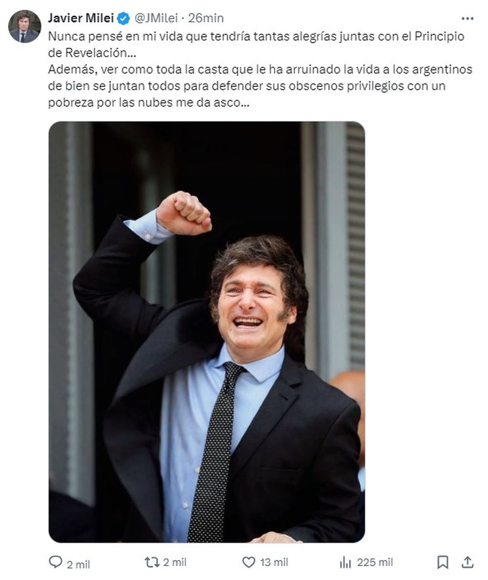 Dislates. Milei escala en el conflicto con las provincias.