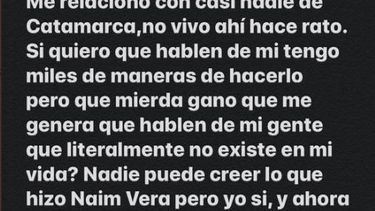 Contó que se fue del país por las amenazas de Vera