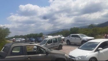 corte en la ruta 1 por falta de agua en ambato