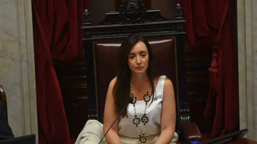 Victoria Villarruel presidió la sesión en la Cámara alta.