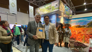 Roberto Brunello. En el stand institucional de Santa María.&nbsp;