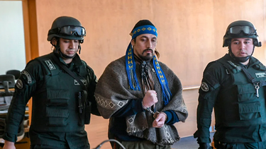 Jones Huala cuando fue detenido.