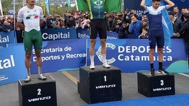 Podió de la categoría Elite del Panamericano de Mountain Bike.&nbsp;