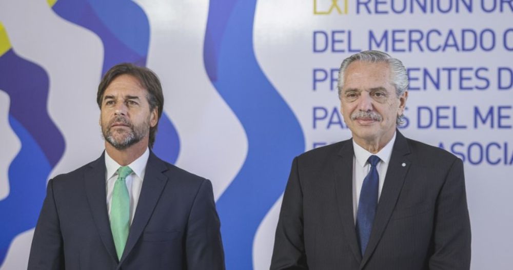 Alberto Fernández acusó a Lacalle Pou de querer romper el bloque