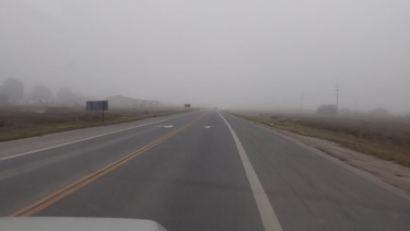 advierten por niebla y piden extremar las precauciones en la ruta nacional 38