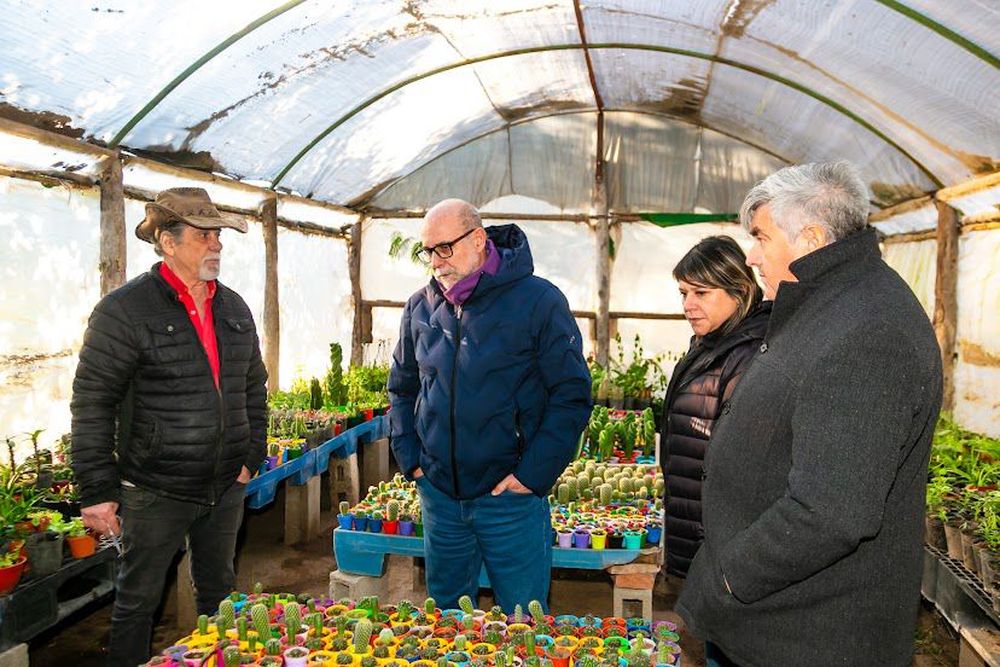 Visita. A un productor de Icaño.